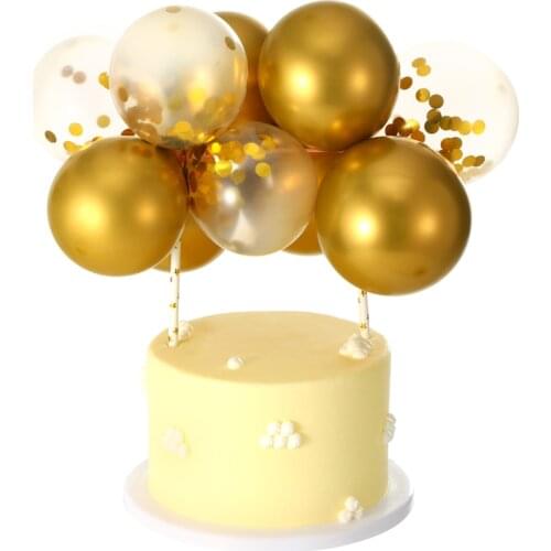 Cake Topper Balloon Deco Baby Shower Birthday Party Decoration Kids Rose Gold Ballon Caketopper Wedding Cake Decorative