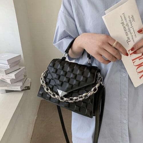 Designer Pu Leather Women Chain Handbags Shoulder Bags High Quality Ladies Purse Messenger Bag Casual Female Small Crossbody Bag