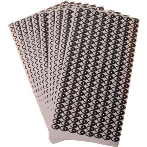 10 Pcs / Lots Black White Self Adhesive Eye Stickers for Party Balloon Bag Decoration 192 Eyes Per Page