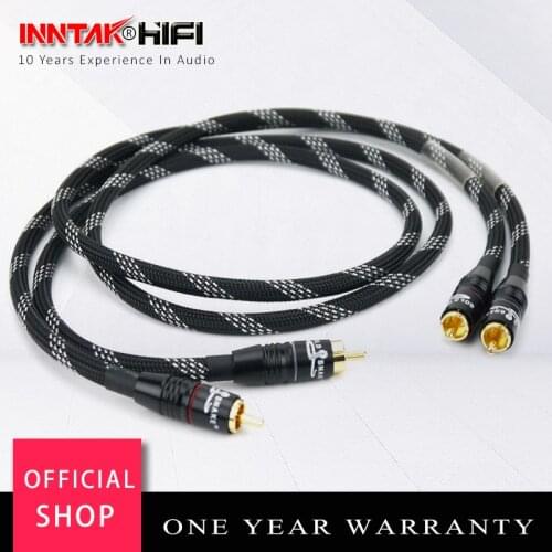 2pcs/pair HIFI RCA to RCA Cable 4N OFC DIY Audio Cable