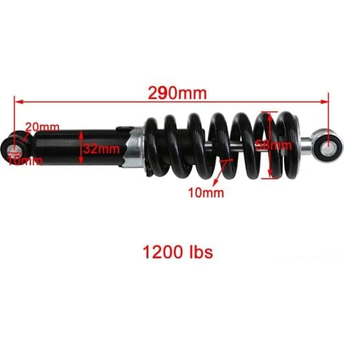 290mm 1200LBS Universal Motorcycle Rear Shock Absorber Suspension Dirt Bikes Protection Shocker Absorbers