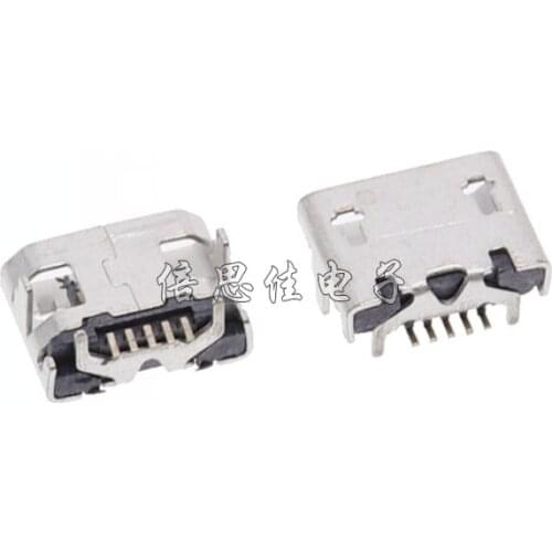 30pcs/Micro Flat mouth 5P Female seat USB Female seat MICRO USB