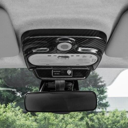 For New Smart 453 Fortwo Forfour Car Roof Console Box Decorative Cover Carbon Fiber Modification Sticker Car Styling Accessories