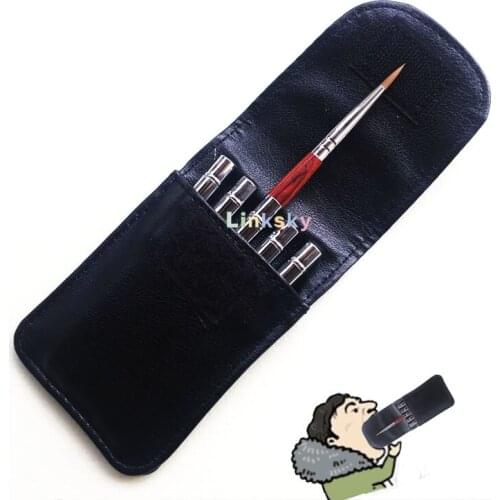 Travel Watercolor Brushes, 5pcs/set,Round Extra Long Synthetic Sable Pocket Paint Brushes with bag , for Watercolor Acrylics