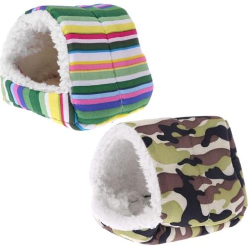 Fleece Hamster Cage Guinea Pig Sleeping Mat Bed Warm Pad Small Animal House