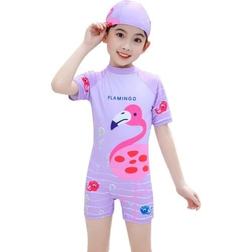CUHK Childrens One-Piece Swimwear Girls' Beach Sunscreen Quick-drying Swimwear XYY-202