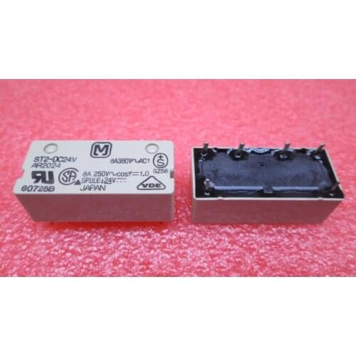 HOT NEW relay ST2-DC24V 24V AR2024 ST2DC24V 24V 24VDC DIP6 5PCS/LOT