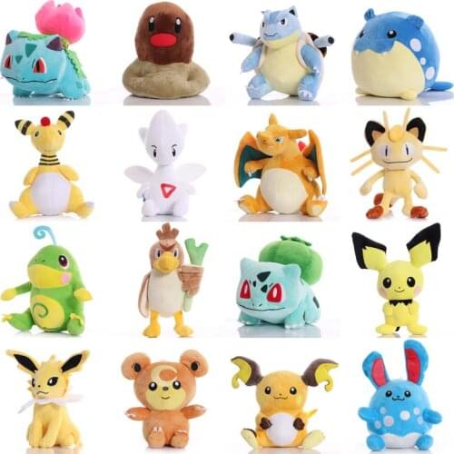 Pikachued Bulbasaur Charmander Eevee Squirtle Snorlax Mewtwo Plush Toy Totodile ice Vulpix Kawaii Anime Stuffed toy Gifts kid