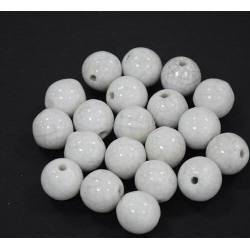 Ceramic Crack White Glaze Beads High Temperature Beads Bracelet Necklace Accessories Customized Bracelet Beads Buddha Beads