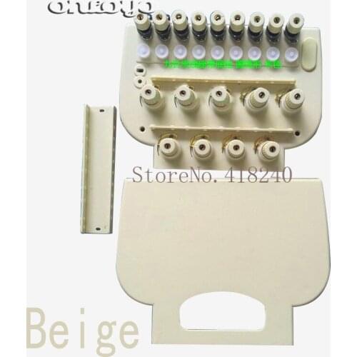 Computer Embroidery Machine Parts 9 Needle Nine Arc Wire Clamping Seat With Bottom Check Assembly Head Alarm Box