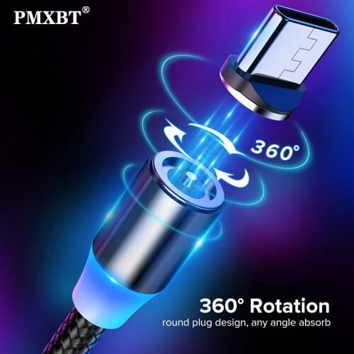 2.4A Magnetic USB Cable Fast Charging For Xiaomi Samsung Note 9 QC 3.0 Charger Type C Cord Mobile Phone Micro Cable Magnet USB