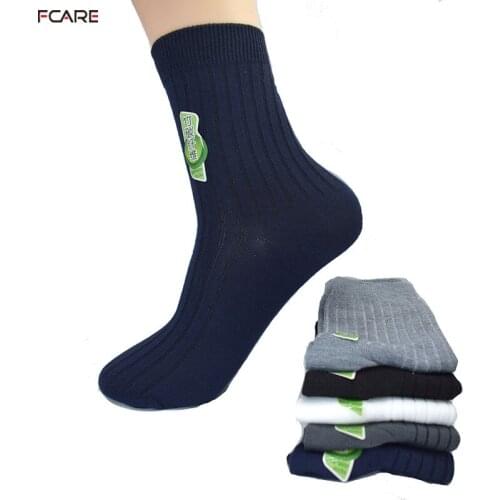 Facre 10PCS=5 Pairs High Quality Men Socks stripe Bamboo Fiber Classic Business Deodorant cotton Dress ankle Socks
