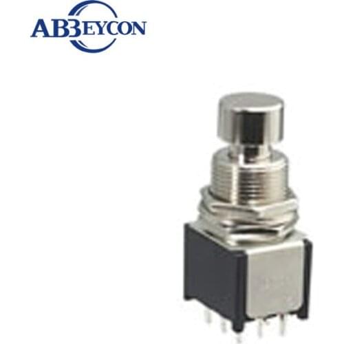 NS224 PBS-24-312SP 9 pin ON-(ON) 3PDT push button switch