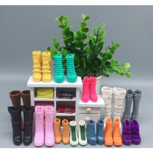30cm High Genuine Replaceable shoes for Barbie Doll Accessories High Heels Shoes Boots Short Boots Thigh Boot New Style