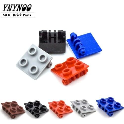 20Pcs/lot Hinges, Arms and Turntables Series Hinge Brick 2x2 Top Plate Thin 6134 MOC Building Blocks Bricks DIY Parts fit 3937