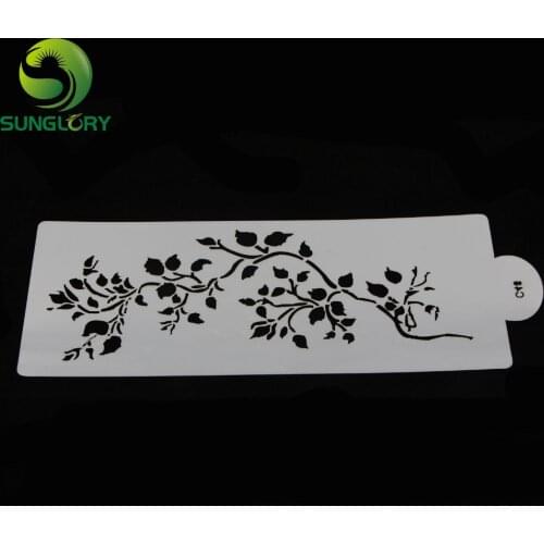 Plastic Flower Cake Stencil Kitchen Cupcake Decoration Template Mold Cookie Fondant Stencil Baking Mold Cake Decorating Tools