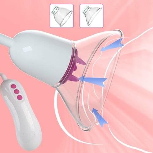 Remote Control Nipple Suckers Stimulation Licking Breast USB Charging Clitoral Vibrator Masturbator Massager Sex Toys For Women