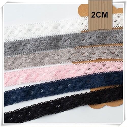 2cm Bilateral Tooth Edge Elastic Band DIY Baby Hair Band Knotted Hair Rope Spandex Elastic Lace