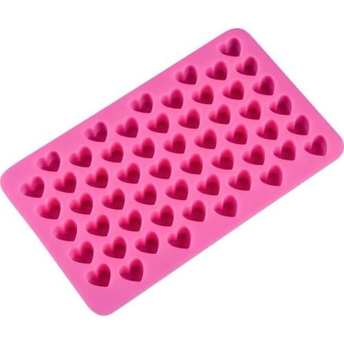 Silicone Heart Shape Chocolate Mold Gummy Candy Maker Ice Tray Jelly Mould 55 Cavity Kitchen Dessert cake bakeware baking tools