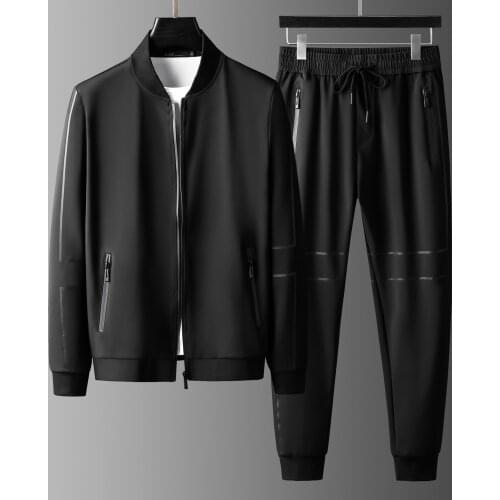 Light luxury high-grade heavy rubber strip embossing leisure suit mens waterproof zipper autumn and winter mens long sleeve ho