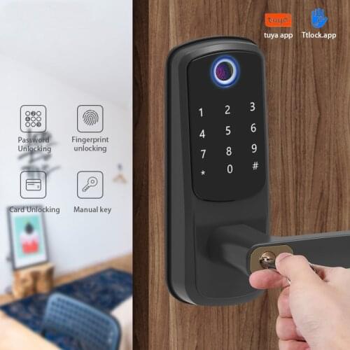 Tuya Smart Lock Wifi Fingerprint Door Lock S6 Electronic Intelligent Biometric Code Digital Door Lock