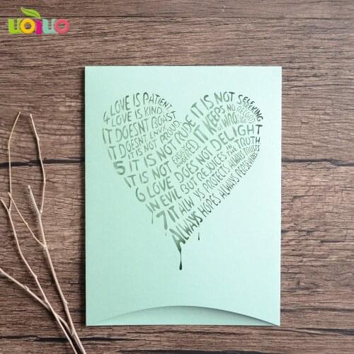 Unique design white lace pocket wedding invitations luxury laser cut wedding cards