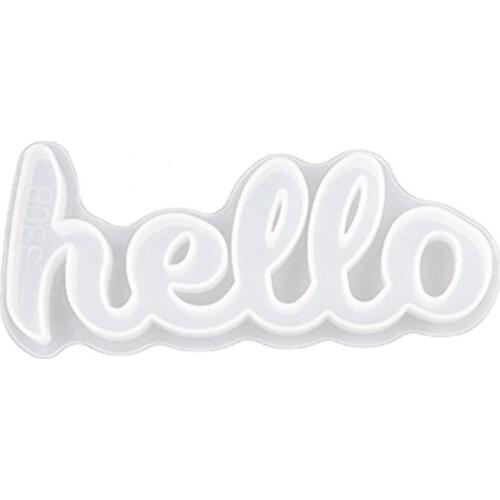 Hello Blessed Live Letter Resin Casting Molds English Letters Pendant Silicone AXYD