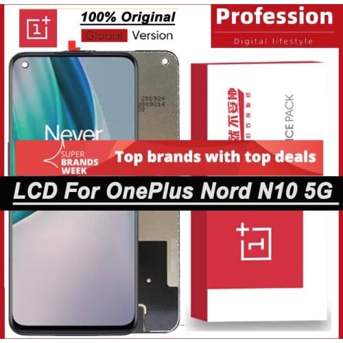 100% Original 6.49'' IPS Display for OnePlus Nord N10 5G / NORD N100 BE2013 BE2029 Full LCD Touch Screen Digitizer Repair Parts