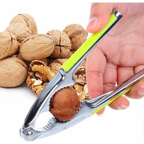 2Pcs Stainless Steel Nutcracker Eco-Friendly Kitchen Tools Multi-Function Nut Cracker Sheller Walnut Plier Metal Opener Cracker