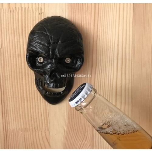 20pcs Skull Shaped Wall Mounted Openers Beer Bottle Opener Beer Soda Cap Red Wine Bottle Opener Kitchen Tools Accessaries