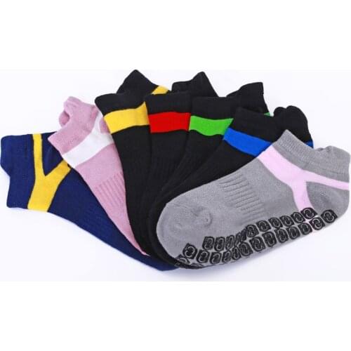 5 Pairs Women Socks Cotton Breathable Non-slip Floor Socks Fashion Striped Adult Yoga Socks