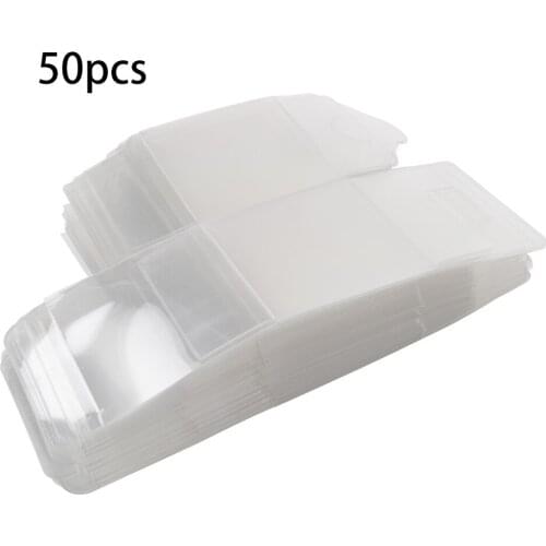 50pcs Birthday Wedding Favor Holder Candy Gift Box Jewelry Bags Clear Transparent PVC Sweet Chocolate Boxes Event