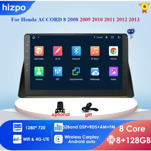 10.1" 2Din Android 10 Head Unit Car Radio GPS Navi Multimedia car no dvd Player For 2008 2009 2010 2011 2012 2013 Honda accord 8