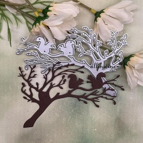 Squirrel tree branch Metal Cutting Dies Stencils For DIY Scrapbooking Decorative Embossing Handcraft Die Cutting Template