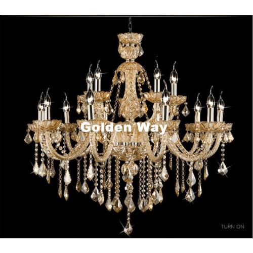 Free Shipping Cognac K9 Crystal Chandelier Light Living Room E14 LED Luxury Lamp Lustres De Cristal Chandeliers 100% Guaranteed