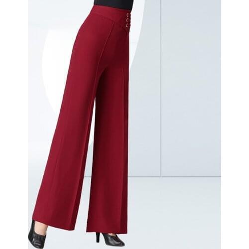 Summer Professional High Waist Latin Dance Pants Female Practice Pants Rumba Dance Clothes Women Ballroom Dance Pants DL6335