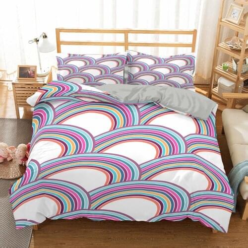 Home Textile Luxury Northern Pattern Duvet Cover 200*240 Full Size Printing Quilt Cover Pillowcase Twin Double Bedding Set Queen