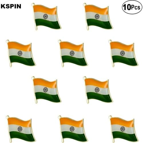 India Flag Lapel Pin Flag badge Brooch Pins Badges 10Pcs a Lot