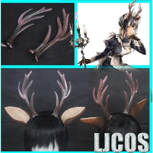 Game Arknights Tsukinogi Headwear Antlers Headdress Animal Ears Cosplay Photography Props Fashion Gifts for Carnival Comic Show