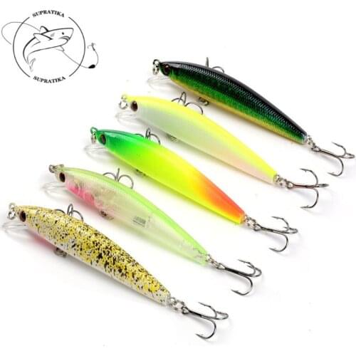 Minnow Artificial 5Colors Fishing Lures Bionic Hard Bait 8.5cm/7.5g 3D Eyes 6# With Sharp Hook Isca Pesca Fish Baits Tackle