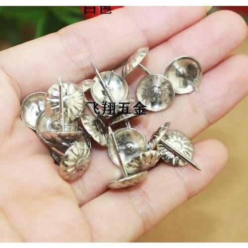 Hardware Decorative Upholstery flower Tacks Antique round Nail Studs Leather Crafts Furniture sofa decor 11mm*16mm nail