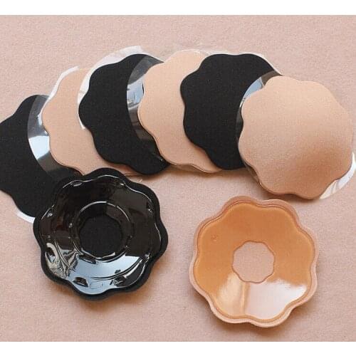 5 Pair Reusable Self Adhesive Silicone Breast Nipple Cover Bra Pasties Pad petal soutien gorge invisible Sexy Bra Pad NO BOX