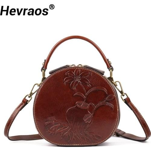 Fashion Womens Bags 100% Genuine Leather Retro Handbag Small Shoulder Bags Female Crossbody Messenger Bags Ladies Phone Purses