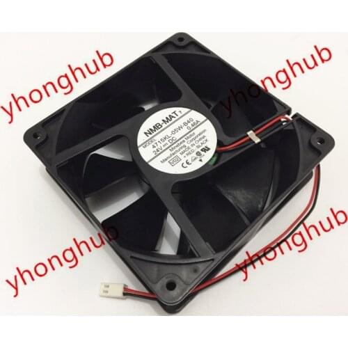 NMB-MAT 4715KL-05W-B40 V02 DC 24V 0.46A 2-wire 120x120x38mm Server Cooling Fan