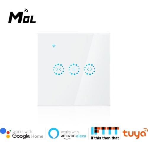 EWeLink EU White WiFi Smart Curtain Blind Switch for Roller Shutter Electric Cutain motor motorized blinds Voice Control by Alex