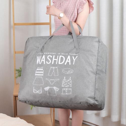 Portable Cotton Linen Clothes Storage Bag Large Capacity Under Bed Blanket Quilt Wardrobe Closet Organizer Dustproof Pouch Item