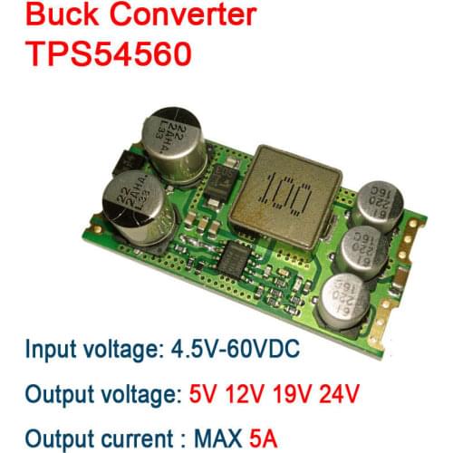 TPS54560 DC-DC Buck Converter 4.5-60V 12v 24v TO 5v 5A car Power Supply Module Voltage Regulator
