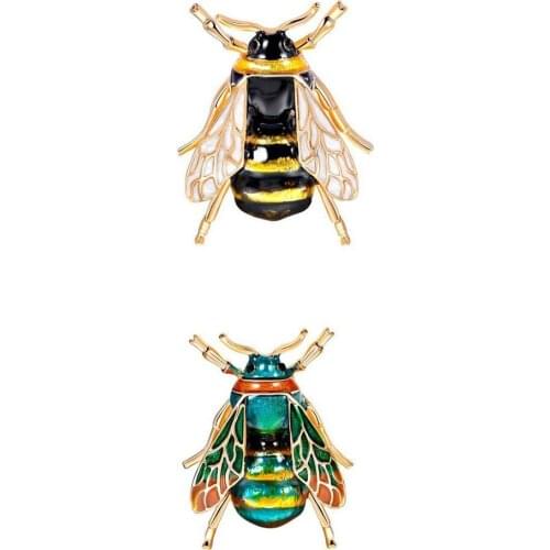 Prettyia Enamel Bee Bumblebee Brooch Pin Corsage for Formal Casual Dress