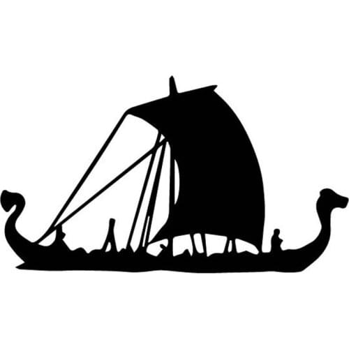 Simple Ship Sailing Decals High Quality Car Window Decoration Personality Pvc Waterproof Decals Black/white, 15cm*9cm