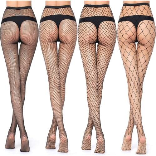 Sexy Fishnet Pantyhose Mesh Stocking Transparent Slim Party Club Net Holes Black Tights Stocking Small/Middle/Big Mesh